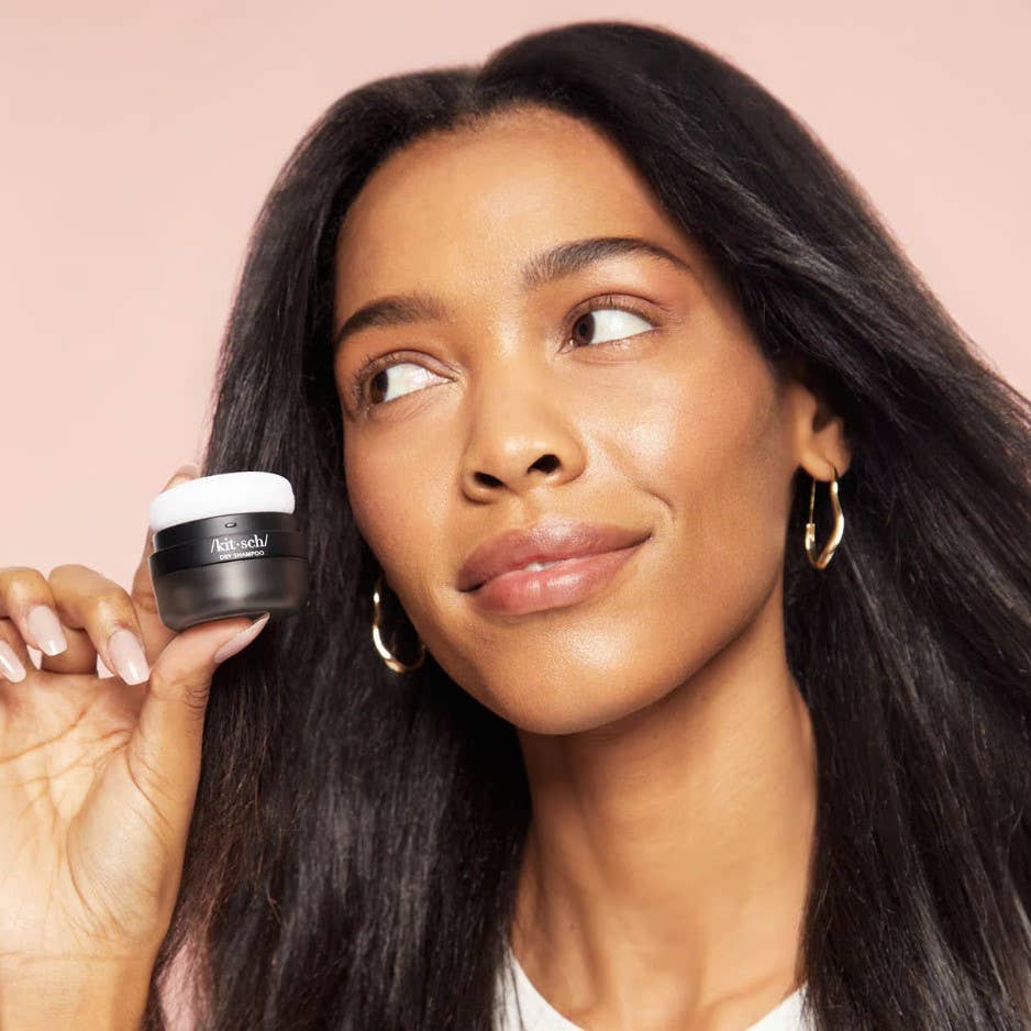 Volumizing Rice Protein Dry Shampoo - Dark Tinted Powder - Intimate Whispers