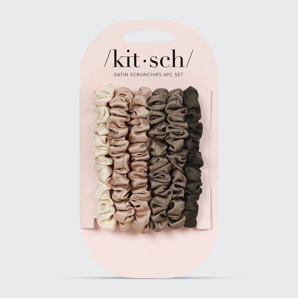 Ultra Petite Satin Scrunchies 6pc - Eucalyptus - Intimate Whispers
