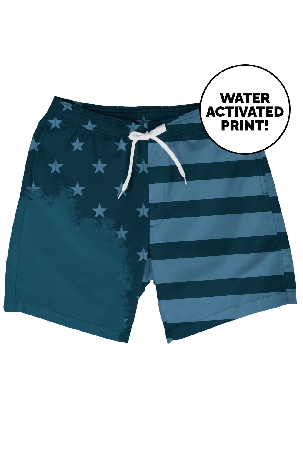 Men's American Flag Color Changing Swim Trunks - Intimate Whispers