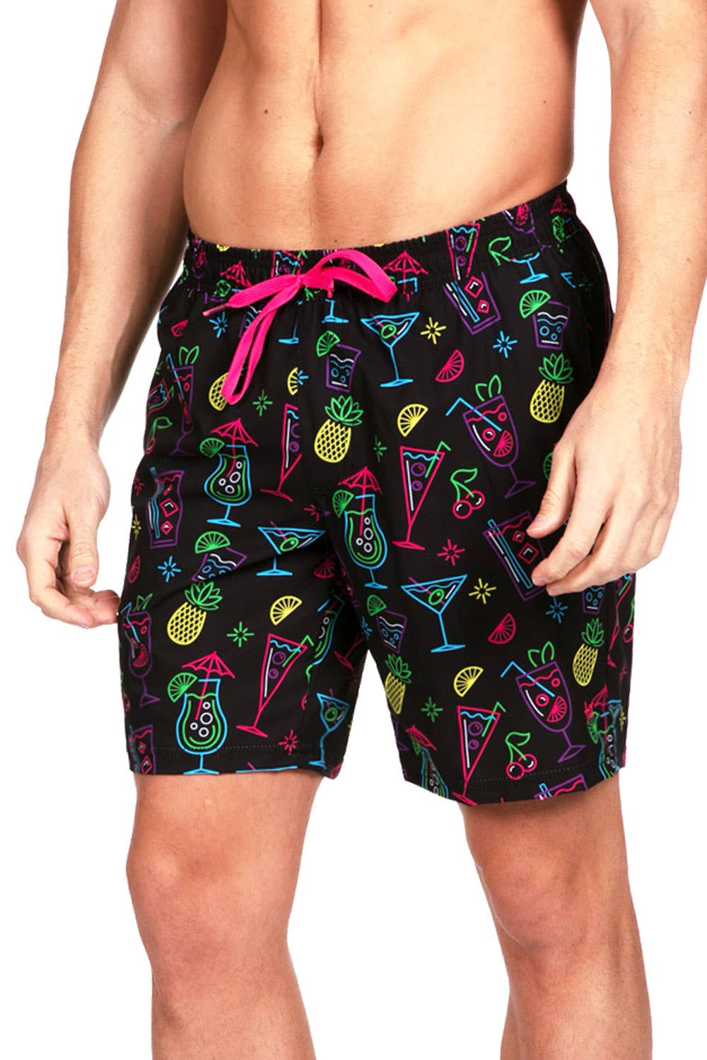 Neon Nightcap Stretch Swim Trunks - Intimate Whispers