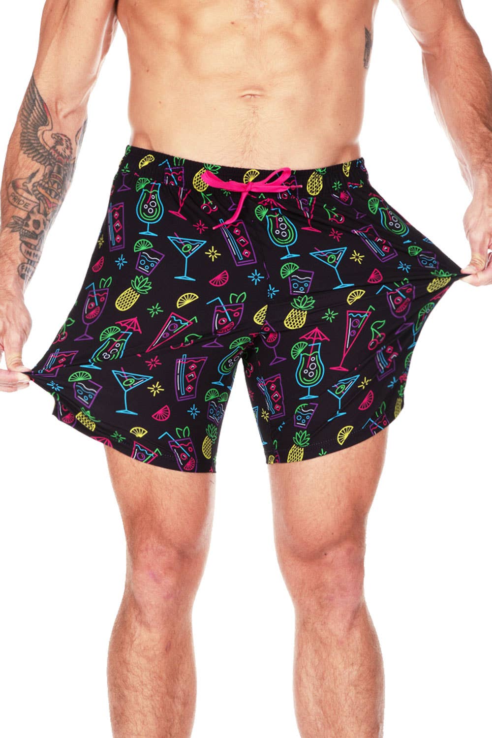 Neon Nightcap Stretch Swim Trunks - Intimate Whispers