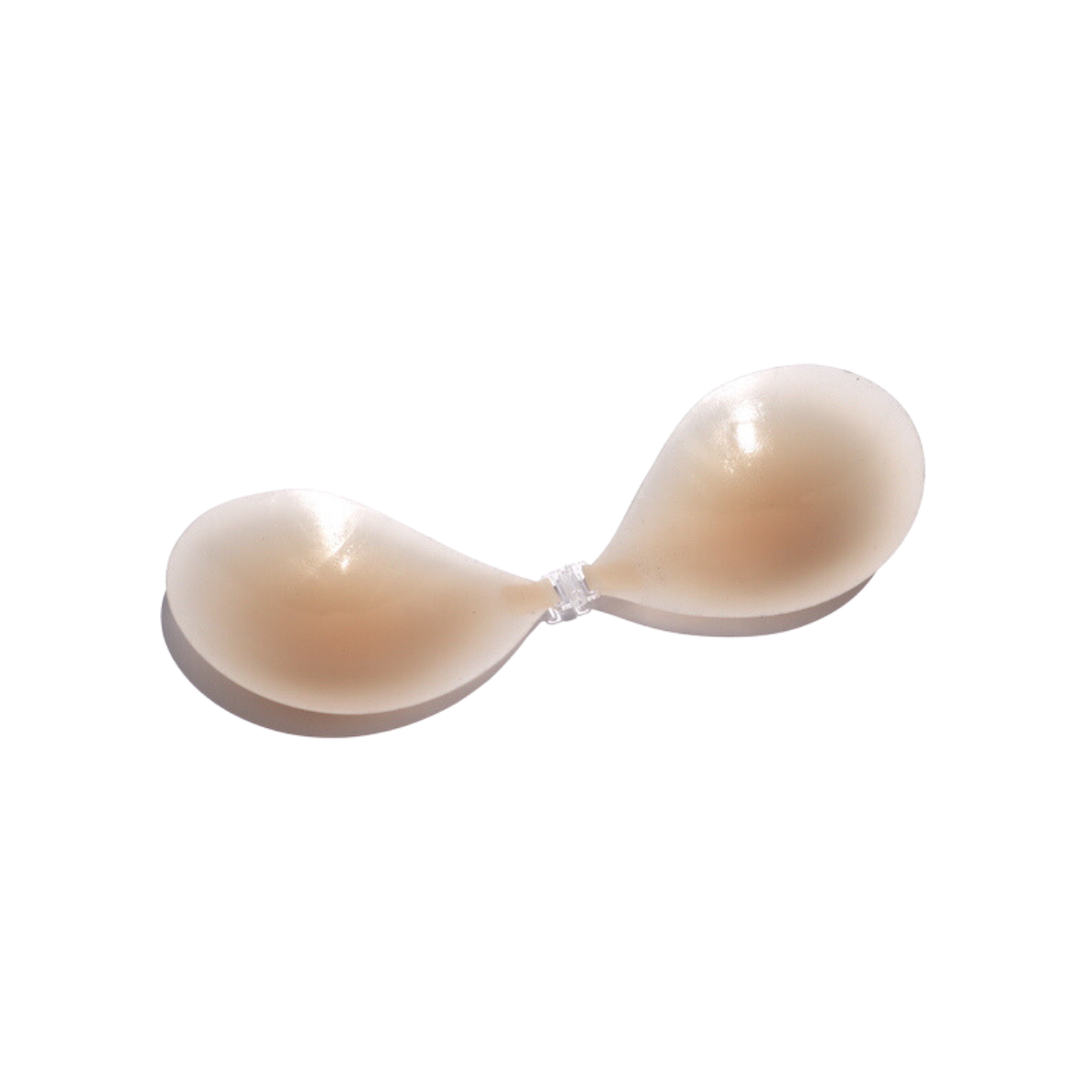 Womens adhesive reusable sticky bra nude with front clasp flat