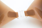 Womens adhesive reusable sticky bra nude with front clasp detail