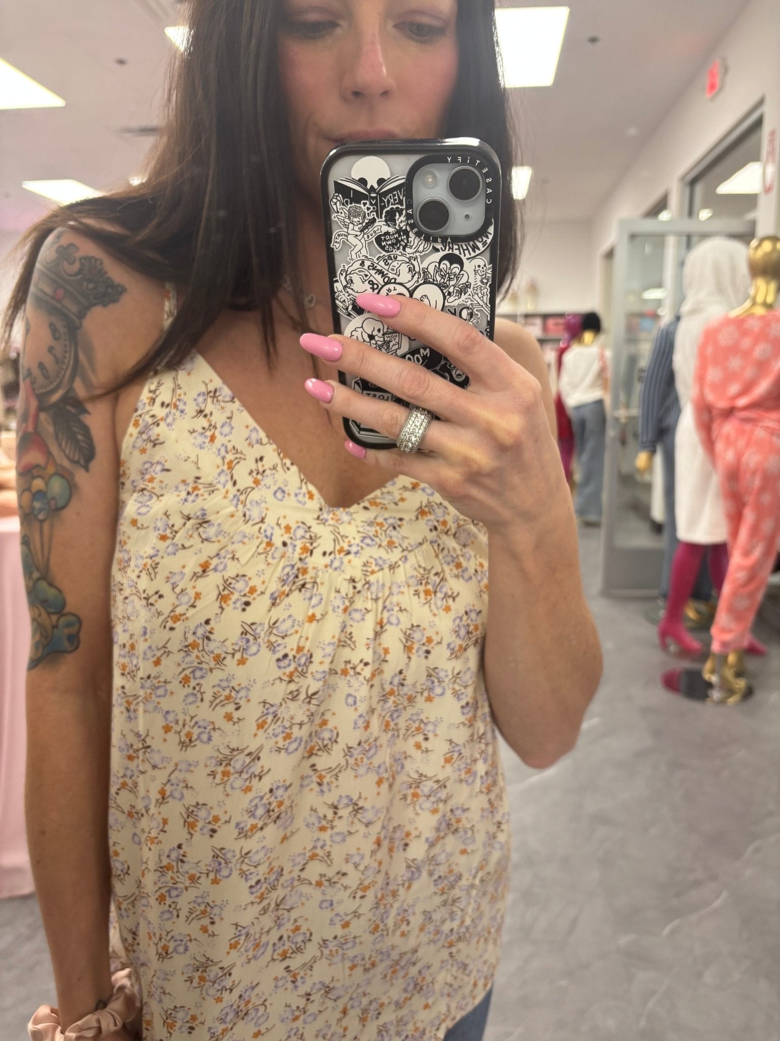Spring Boho Tank Top: Apricot - Intimate Whispers