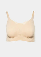 Perforated Gel Seamless Bra Mesh Detail: Beige - Intimate Whispers