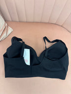Gel Seamless Bra with Back Closure: Black - Intimate Whispers