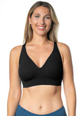 Gel Seamless Bra with Back Closure: Black - Intimate Whispers