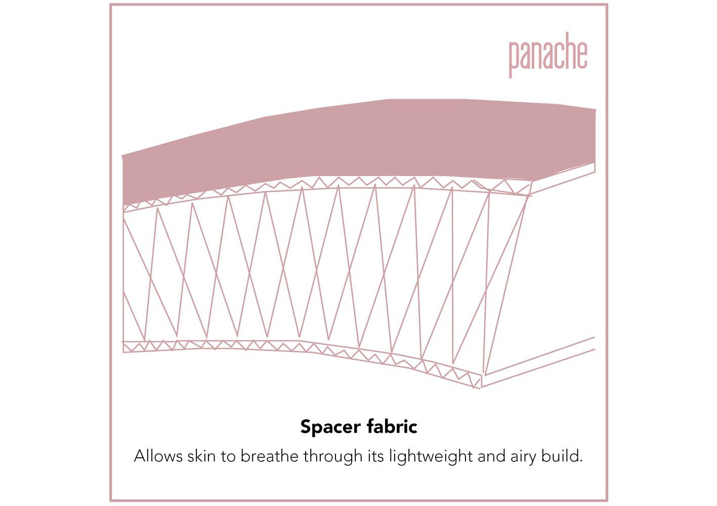 Women's panache moulded cup beige bra fabric detail