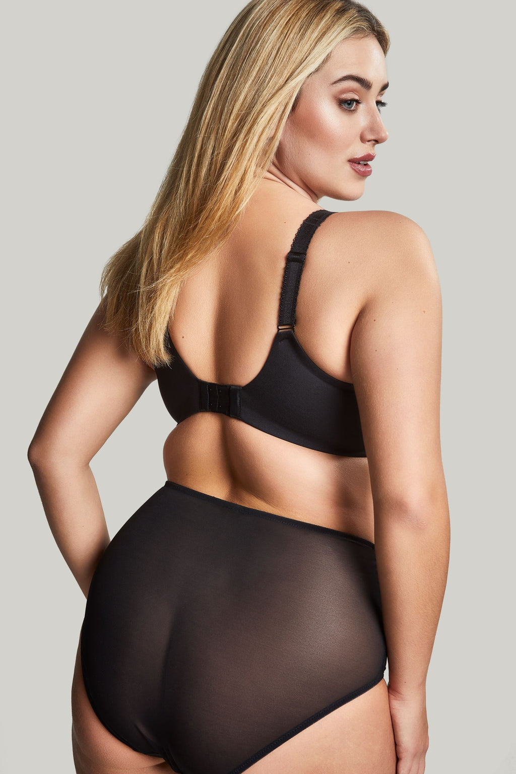 Women's Panache ChiChi Balconette Bra in Black Back Detail on Model