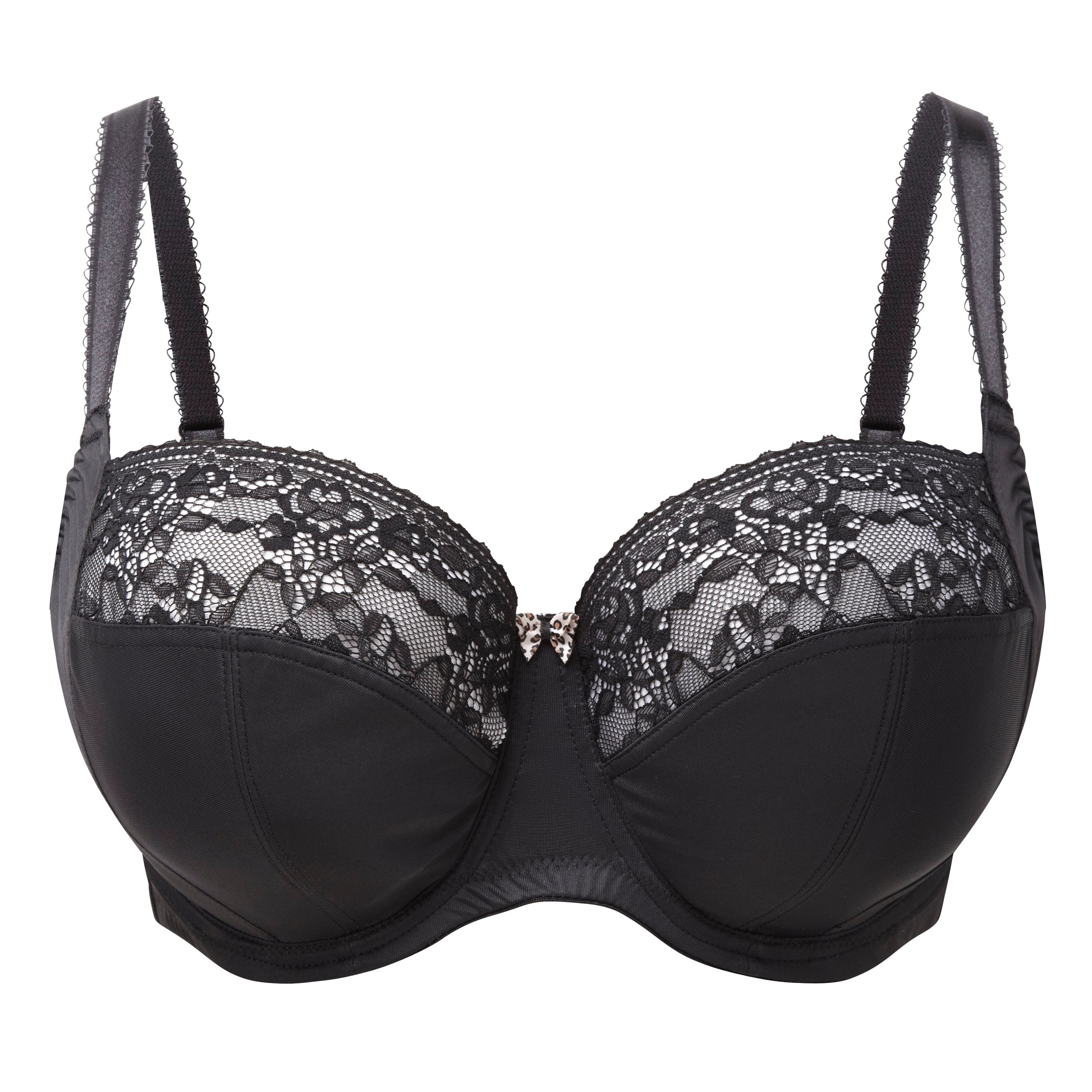 Women's Panache ChiChi Balconette Bra in Black Flat Lay Detail