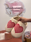 Heart Valentine's Day Fuzzy Slippers - Intimate Whispers