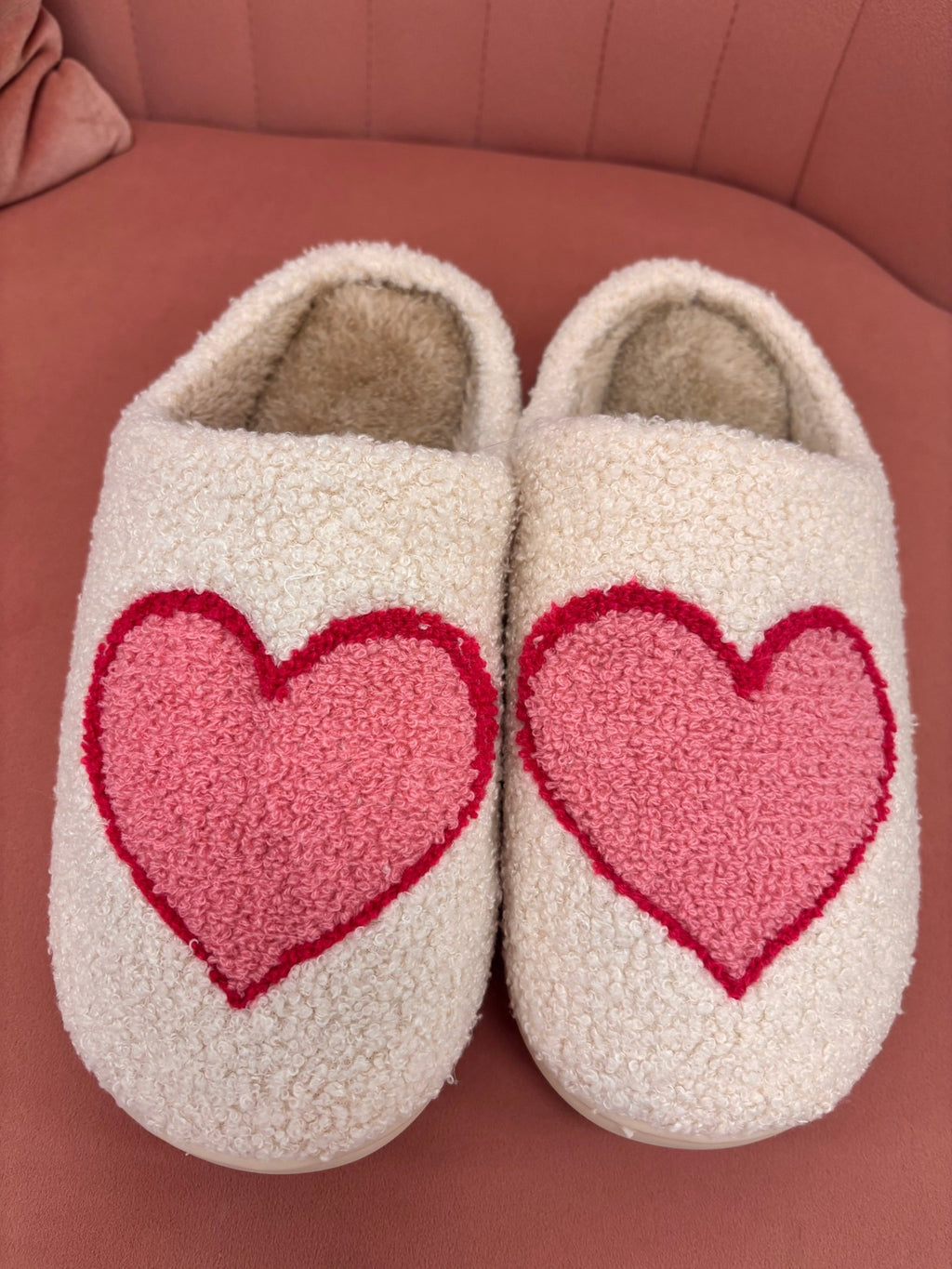 Heart Valentine's Day Fuzzy Slippers - Intimate Whispers