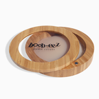 Women's light nude reusable nipple covers with bamboo case