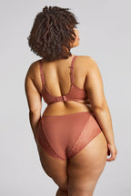 Women's Panache Estel bra in rose gold on model back view