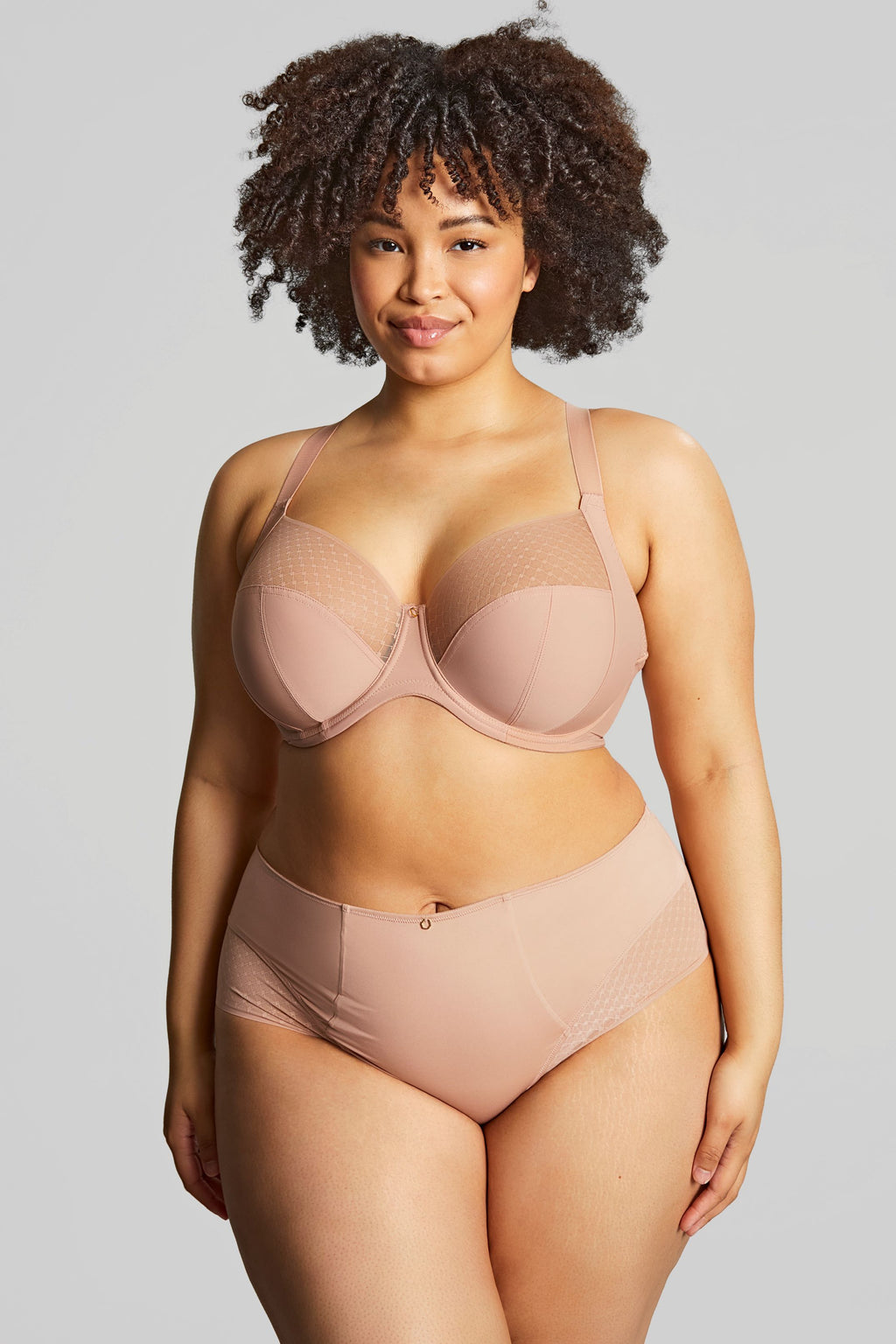 Women's Panache nude hazel full cup bra on model front