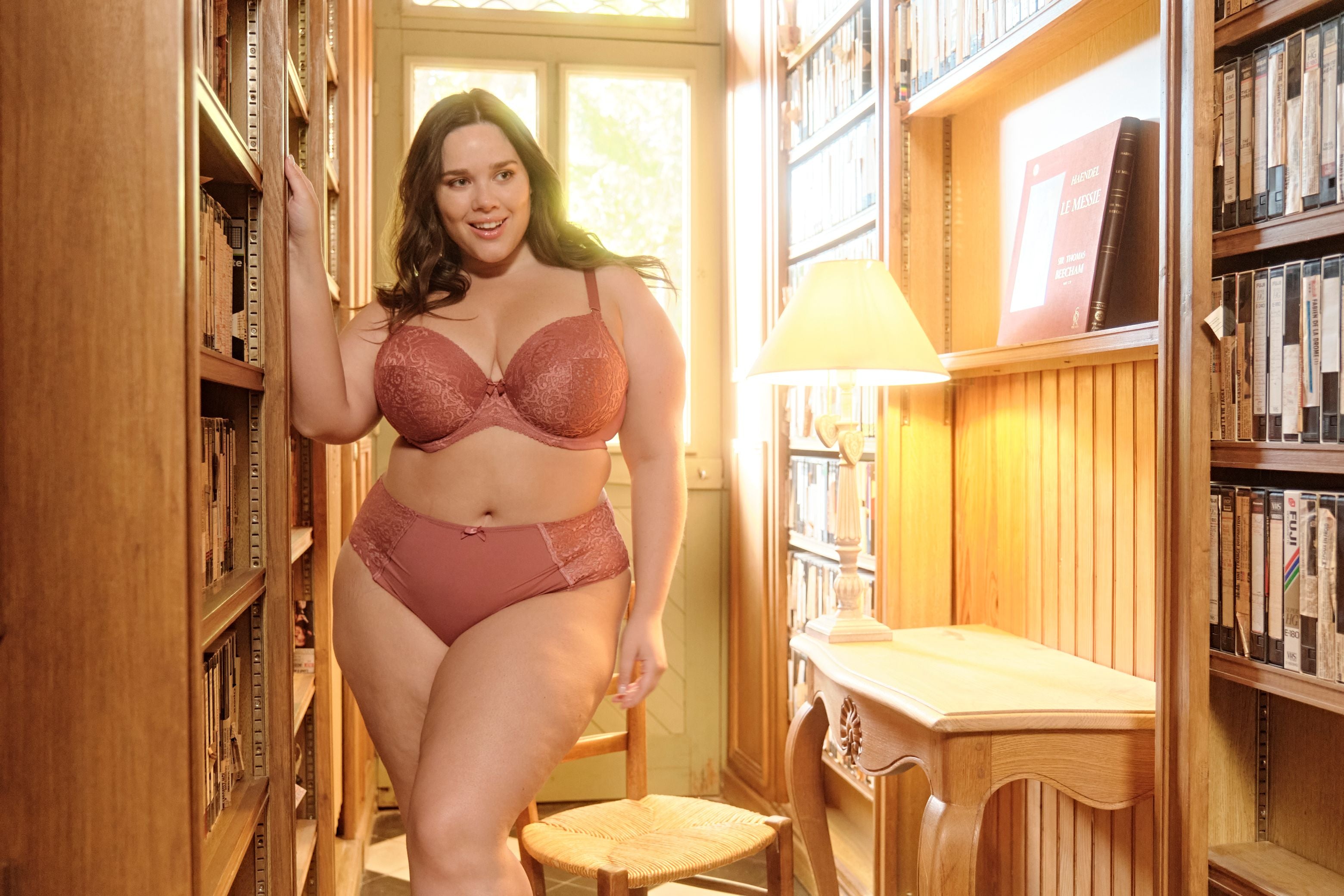 Women's Panache Estel bra in rose gold on model lifestyle
