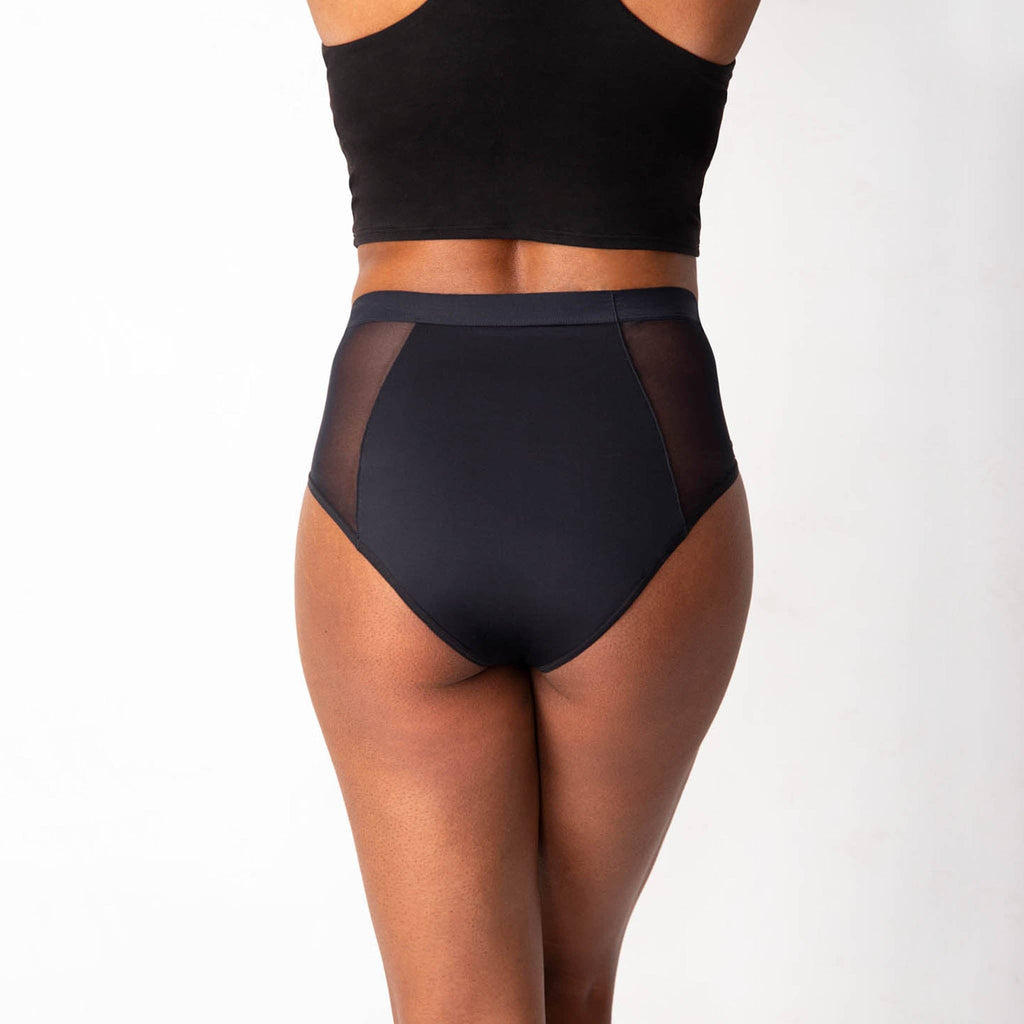 Leak Proof French Cut High Waist: Black - Intimate Whispers