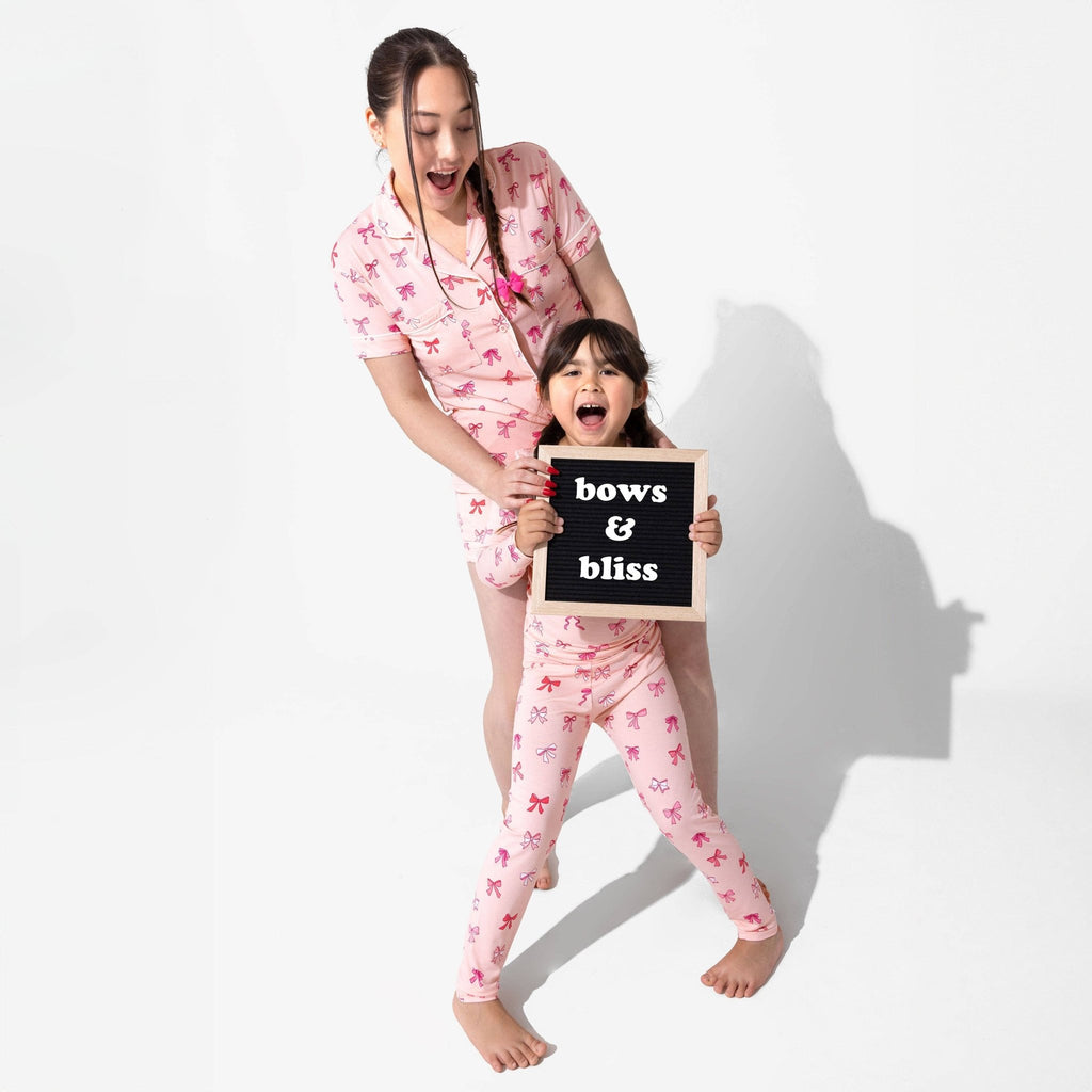 Take A Bow Bamboo Women's Pajama Short Set - Intimate Whispers