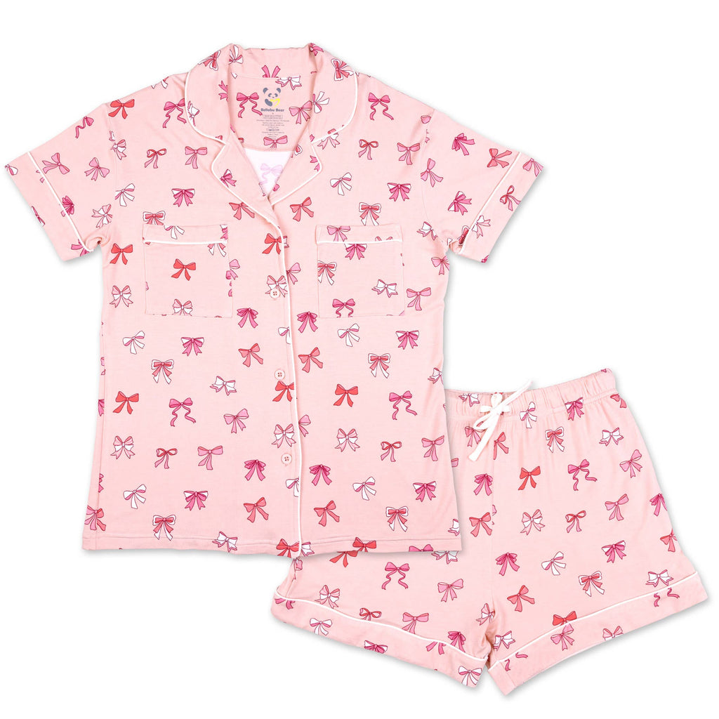 Take A Bow Bamboo Women's Pajama Short Set - Intimate Whispers