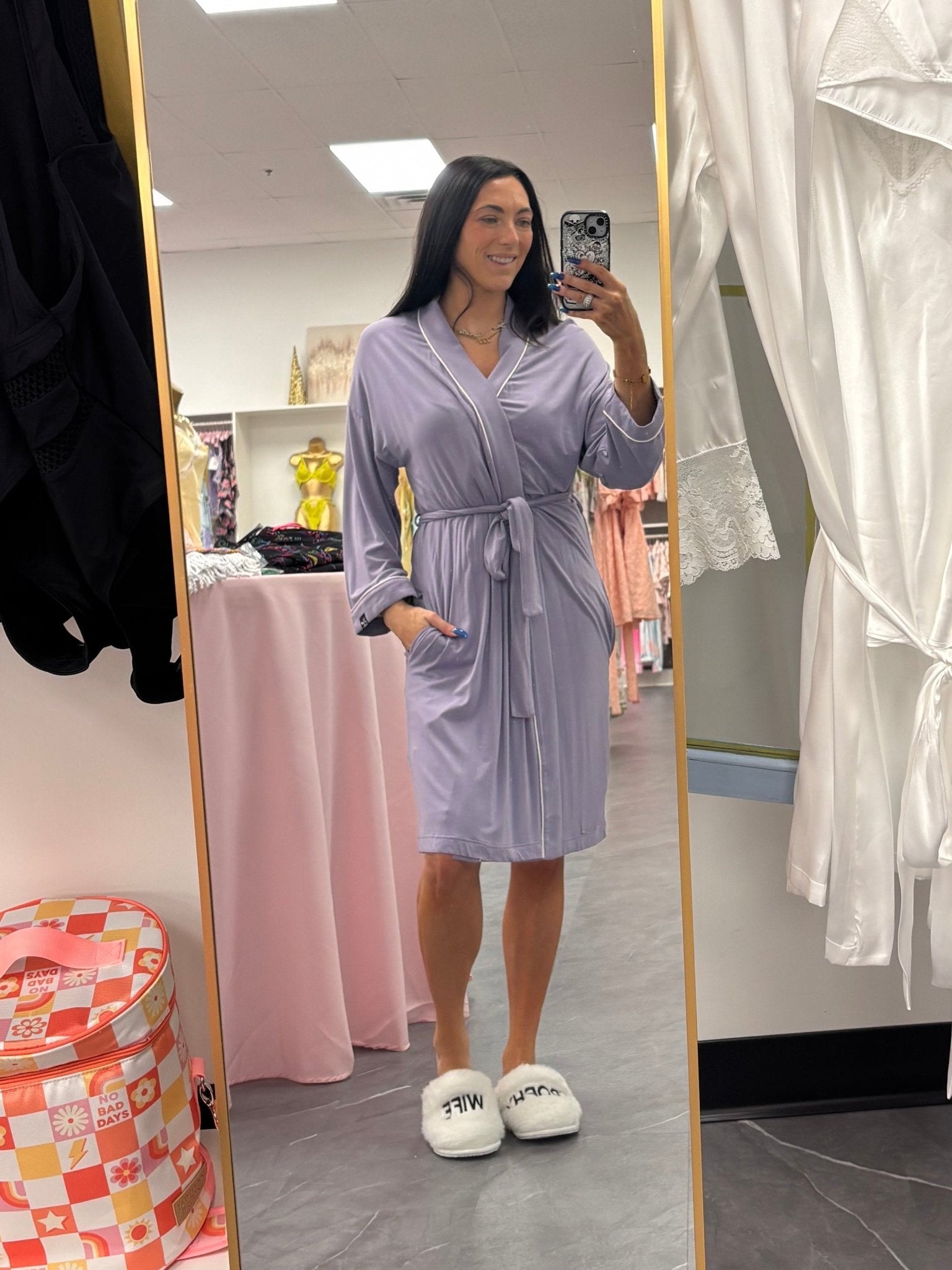 Bamboo Kimono Robe Lavender - Intimate Whispers