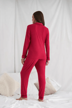 Bamboo PJ Set in Scarlet - Intimate Whispers