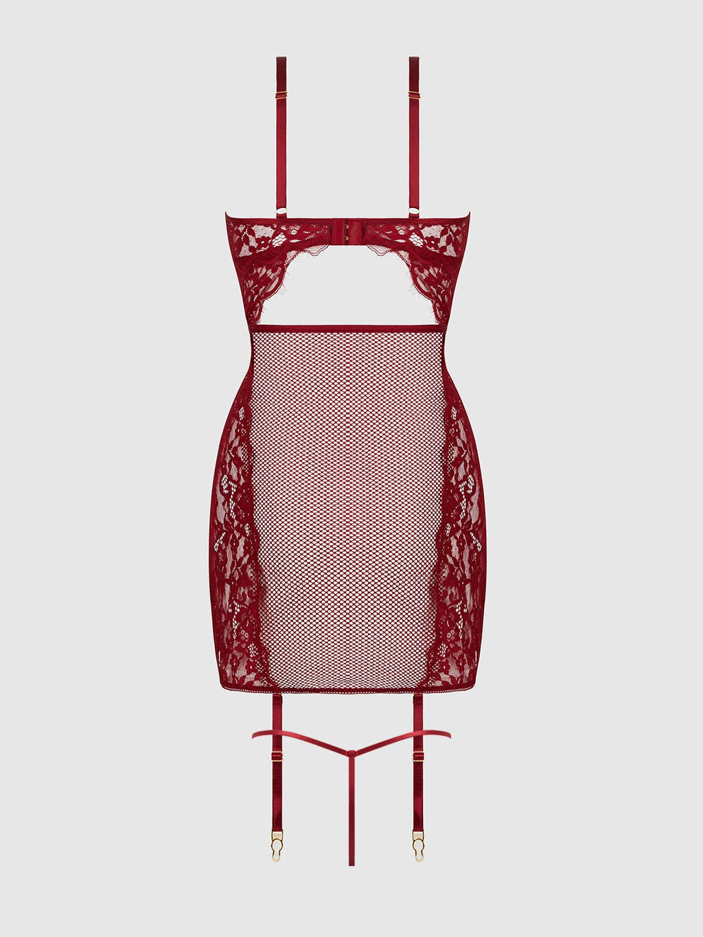 Dezi Lace & Chain Chemise Set - Intimate Whispers