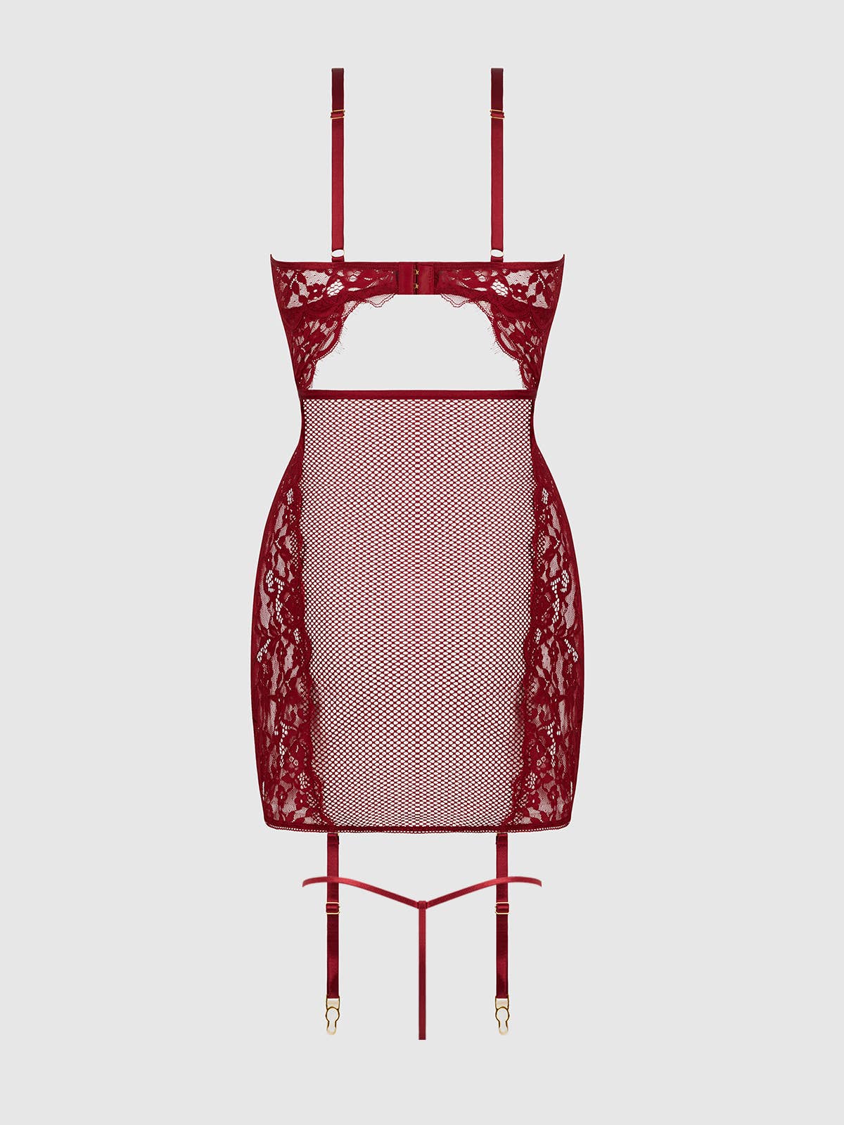Dezi Lace & Chain Chemise Set - Intimate Whispers