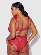 Rosalie Embroidered Lace Teddy - Intimate Whispers