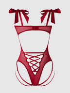 Rosalie Embroidered Lace Teddy - Intimate Whispers
