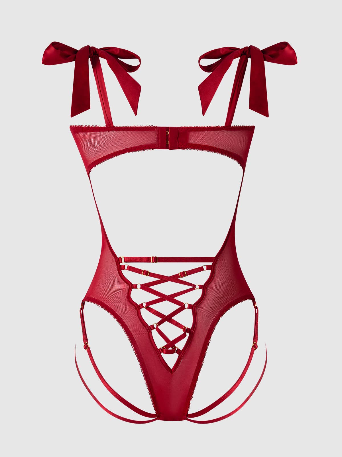 Rosalie Embroidered Lace Teddy - Intimate Whispers
