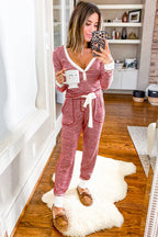 Striped Christmas Pajama Set - Intimate Whispers