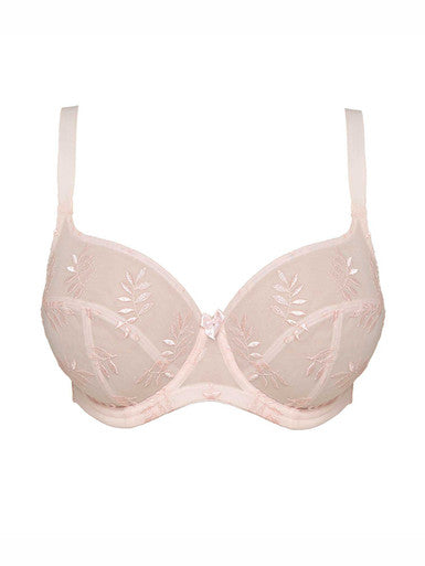 Women's Panache Balconette Bra in Blush Pink Flat Lay Detail