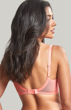 Women's Panache Tango Balconette Bra in Tropical Pink Back Detail on Model