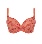 Women's Panache Tango Balconette Bra in Tropical Pink Front Flay Lay Detail