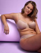 Women's ThirdLove T-shirt bra in beige on model lifestyle