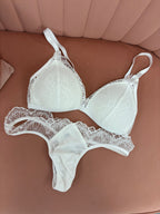 Pearl Chloe Lace Triangle Thong - Intimate Whispers