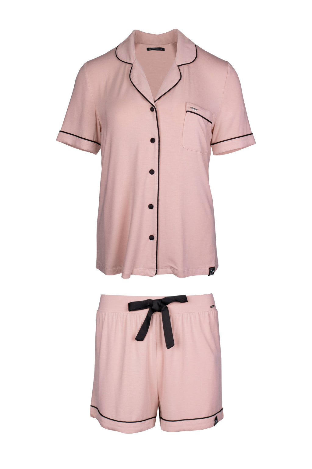 Bamboo Short Set in Pink: Pink