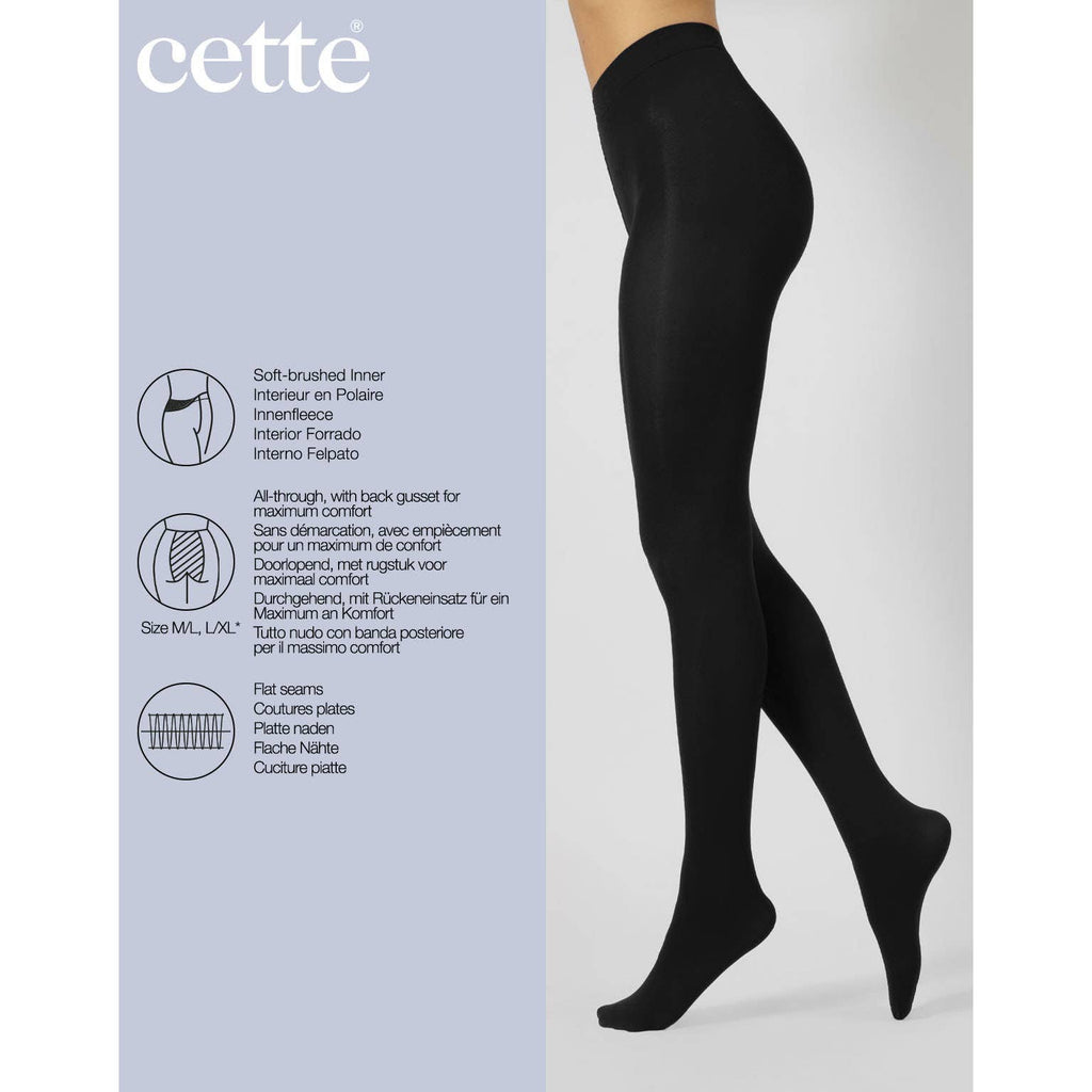 Thermal Tights with Warm Fleece-Black