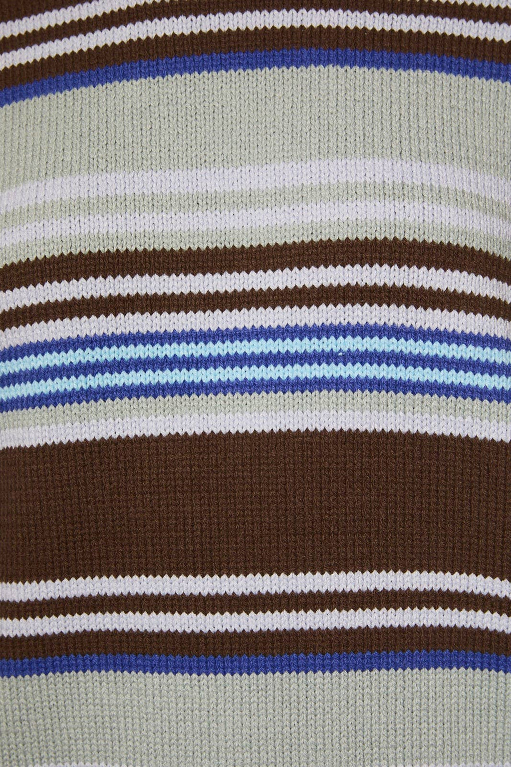 Brown & Blue Striped Sweater Set