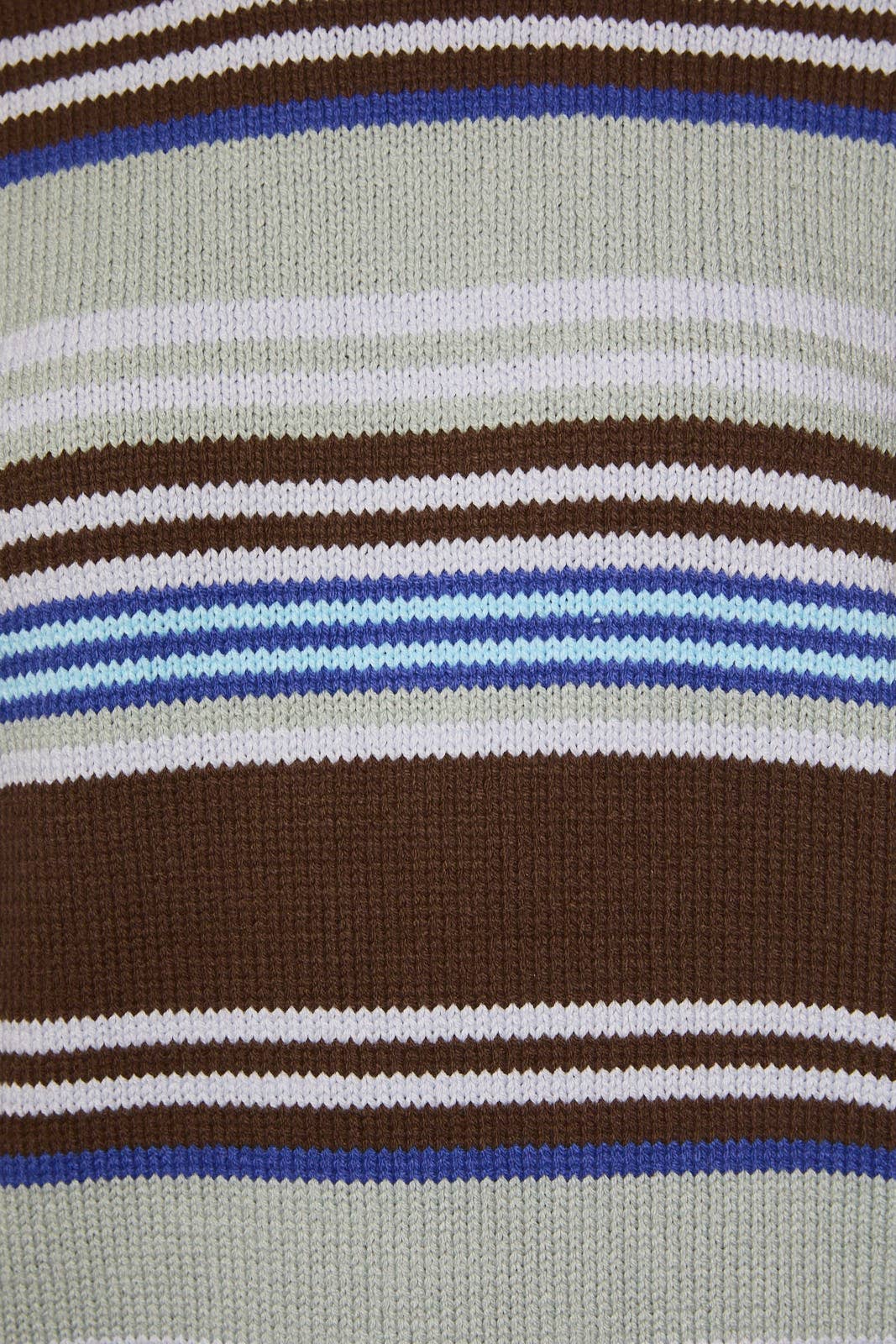 Brown & Blue Striped Sweater Set