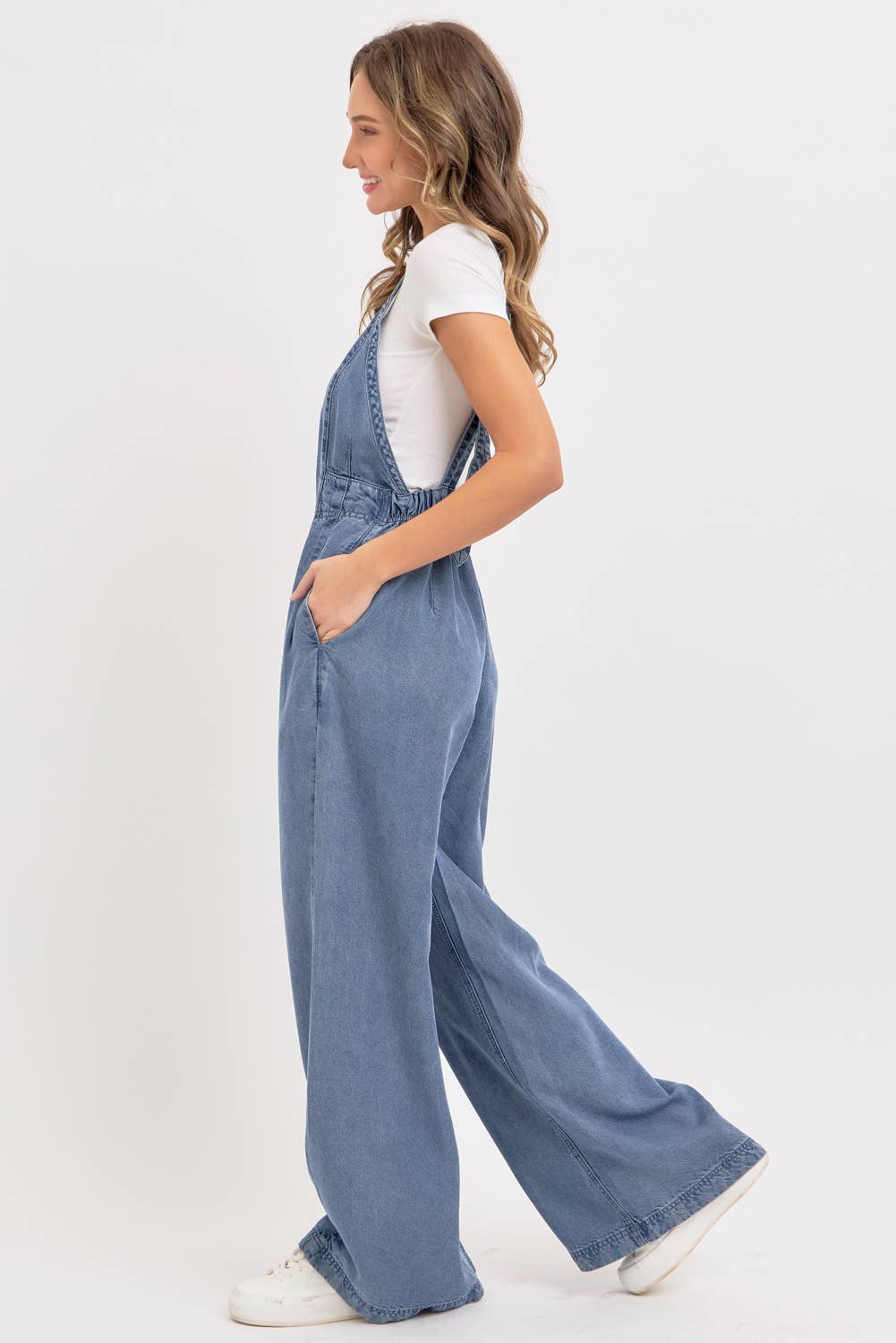 Denim Jumpsuit - Mid Wash