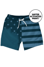 Men's American Flag Color Changing Swim Trunks - Intimate Whispers