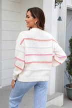 Trim Striped Sweater - Intimate Whispers