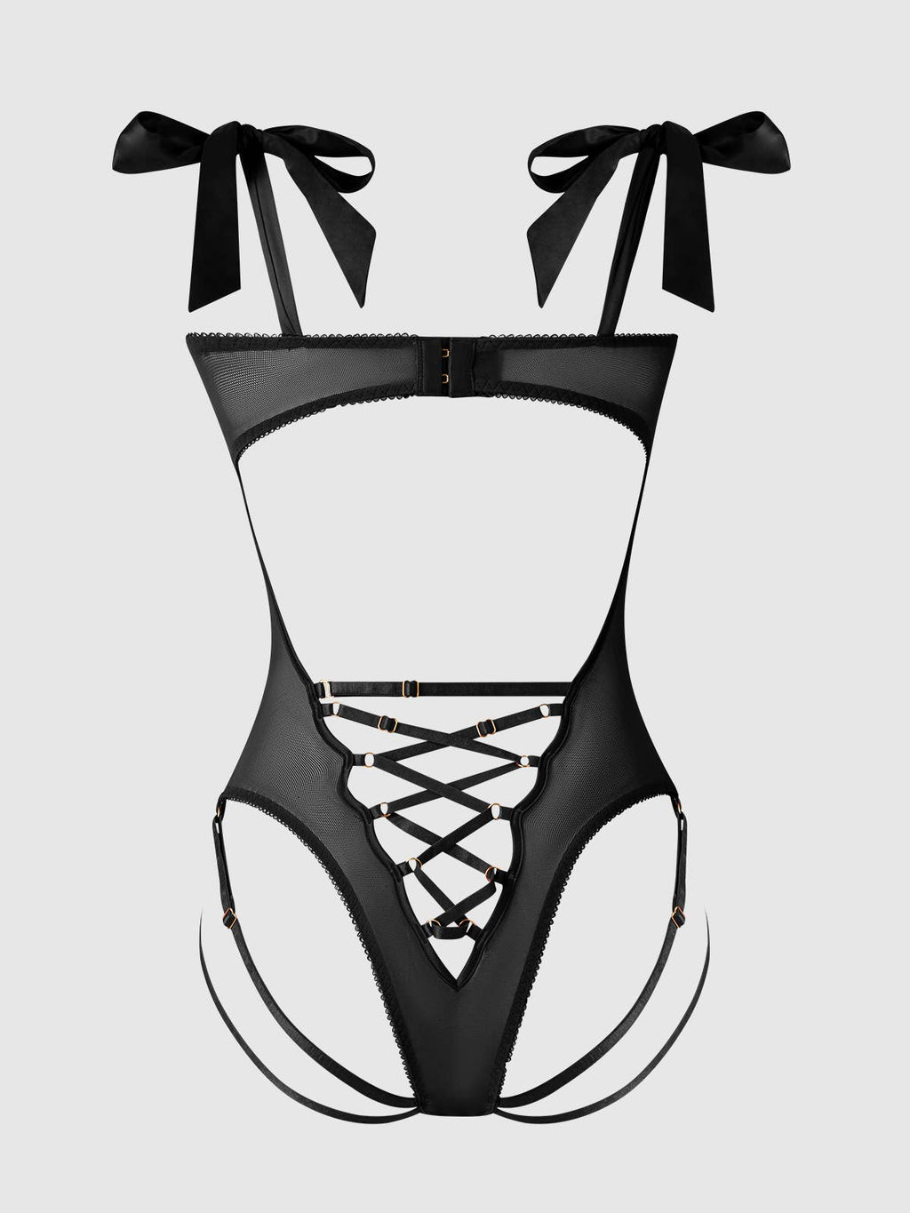 Rosalie Embroidered Lace Teddy