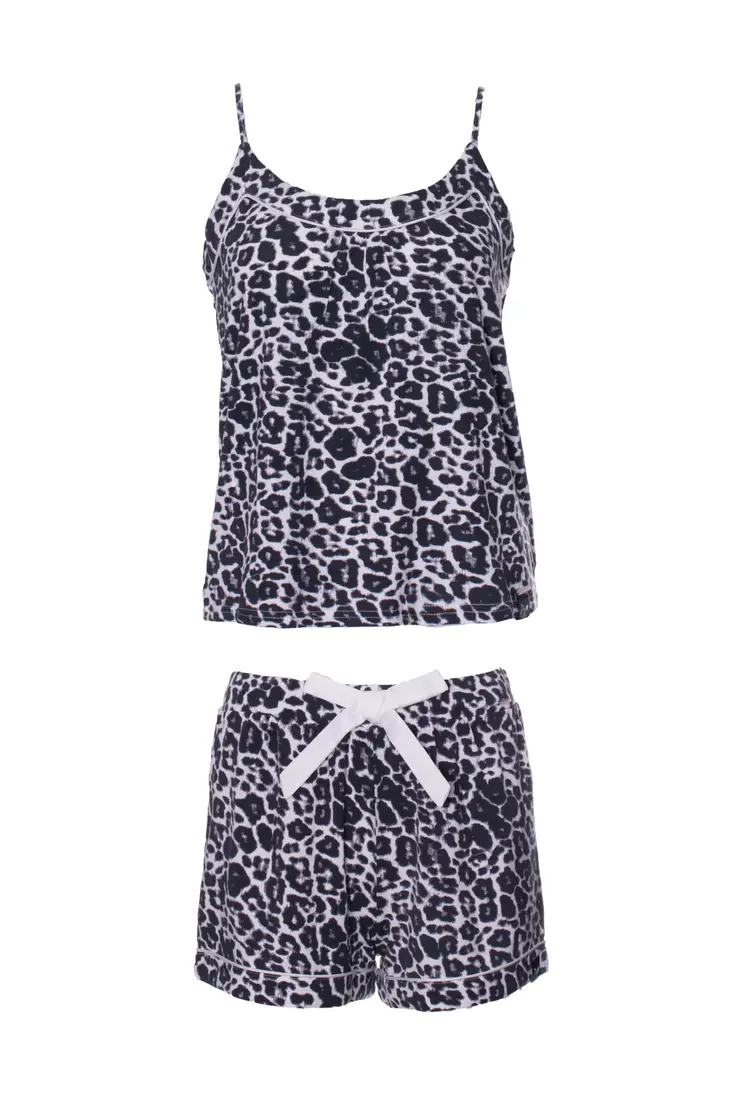 Bamboo Cami and Short Set Leopard