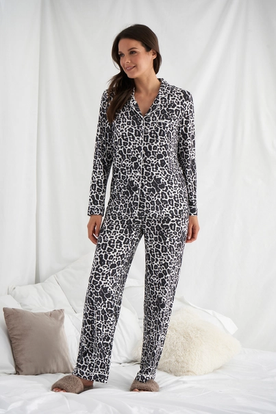 Bamboo PJ Set - Leopard Print