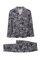 Bamboo PJ Set - Leopard Print - Intimate Whispers