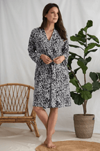 Bamboo Robe - Leopard Print - Intimate Whispers
