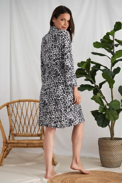 Bamboo Robe - Leopard Print