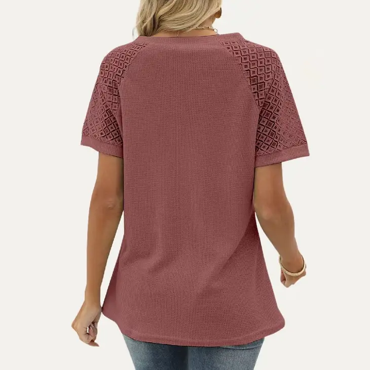 Mauve Waffle Top